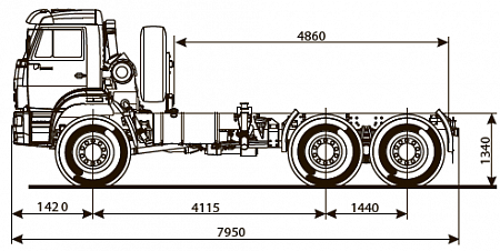 Шасси KAMAZ-65222-53