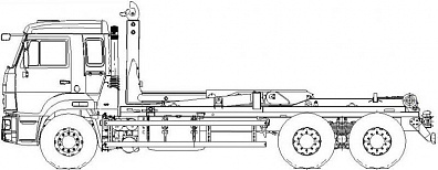 Автомобиль 658607-2030-09 c крюковым погрузчиком