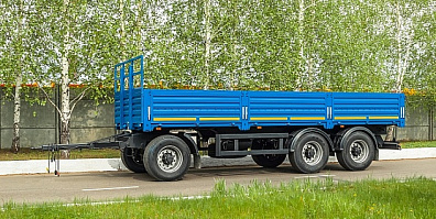 Бортовой прицеп 3-х осный ТЗА-589301 (односкатный)