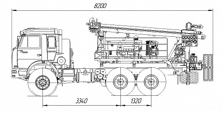 Буровая установка ПБУ-2 на шасси КАМАЗ-5350