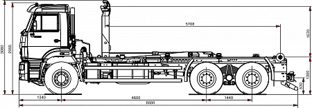 Автомобиль 658667-0030-00 с крюковым погрузчиком