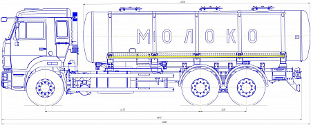 Автоцистерна НЕФАЗ-66064-0013320-A4 для перевозки пищевых жидкостей