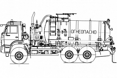 Автоцистерна АКН-10 УЗСТ 6619-С8 на базе шасси КАМАЗ-43118