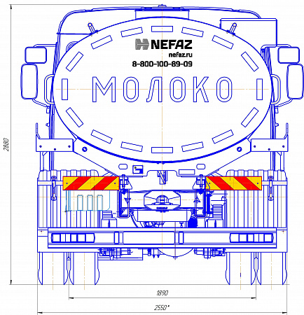 Автоцистерна НЕФАЗ-66064-0013320-A4 для перевозки пищевых жидкостей