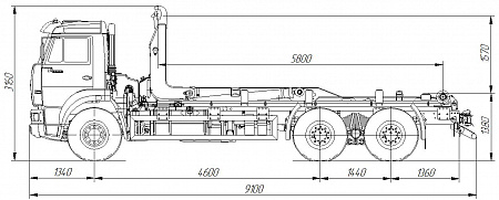Автомобиль 658667-2032-02 c крюковым погрузчиком