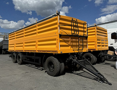 Бортовой прицеп 3-х осный ТЗА-589305 (зерновоз, двускатный)