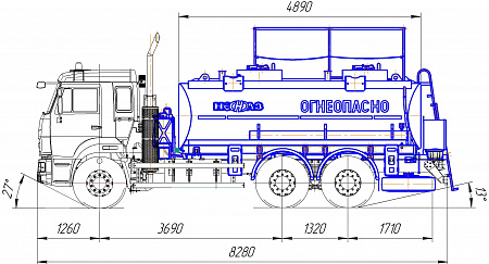 Автотопливозаправщик НЕФАЗ-6606